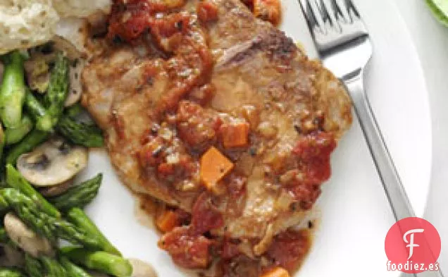 Chuletas de Cerdo Italianas con Tomate