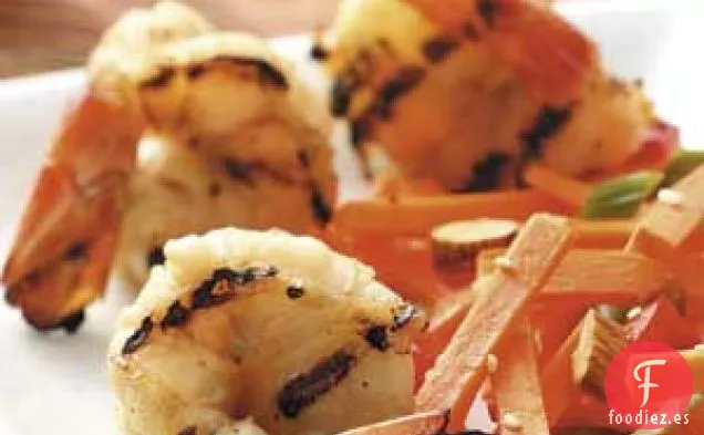 Camarones Teriyaki de Lima a la Parrilla