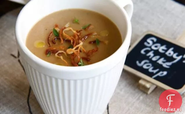 Sopa De Alcachofa De Jerusalén Y Ajo Asado