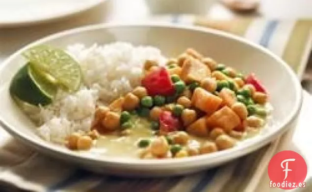 Curry Vegetariano de Batata y Garbanzos