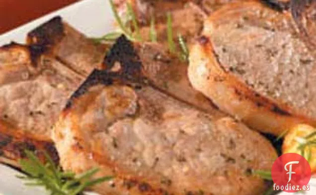 Chuletas de Cerdo Húmedas con Hierbas