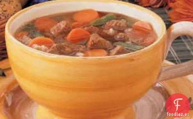 Sopa de Cebada de Ternera con Hierbas