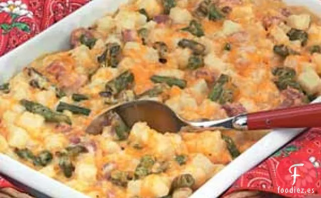 Horneado de Patatas de Judías Verdes