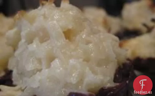 Macarrones de Coco Cubiertos de Chocolate Fáciles