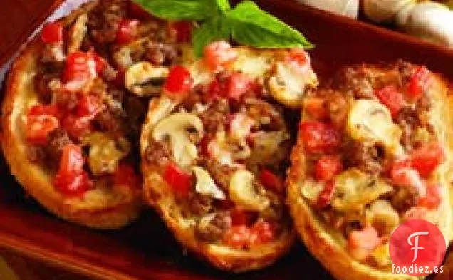 Pan de Ajo con tapa italiana