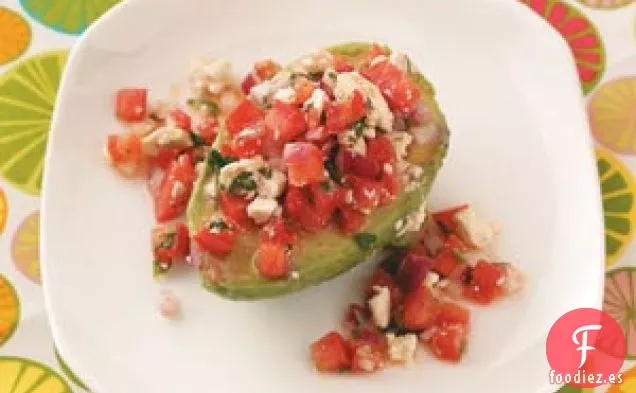 Ensalada de Tomate-Aguacates Rellenos