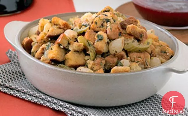 Relleno de Cebolla Perlada y Apio con Enebro y Ajo