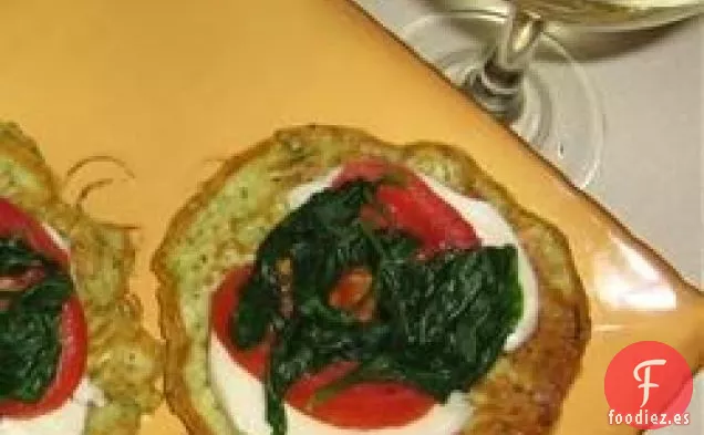 Buñuelos De Calabacín Con Mozzarella Fresca Y Tomate