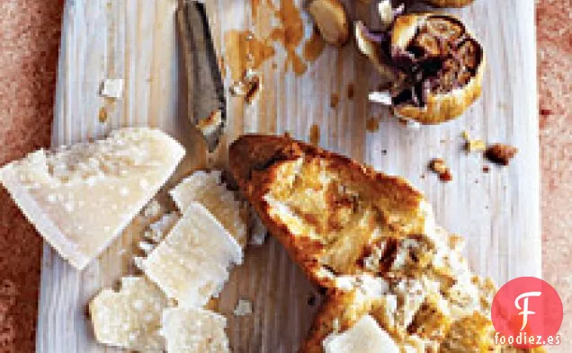 Baguette Con Parmesano Y Ajo Asado