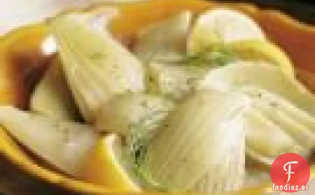 Hinojo Cocido Con Aceite De Oliva Y Ajo