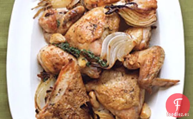Pollo Con Cebolla Y Ajo