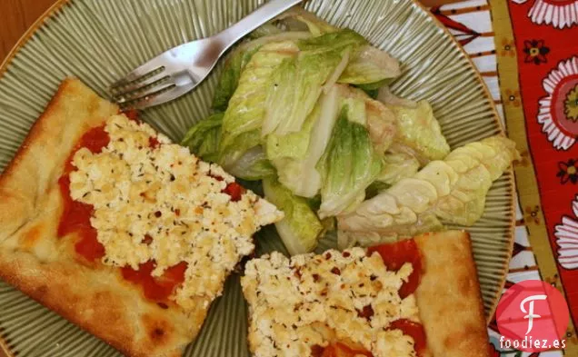 Pizza De Tofu Con Ajo Y Romero