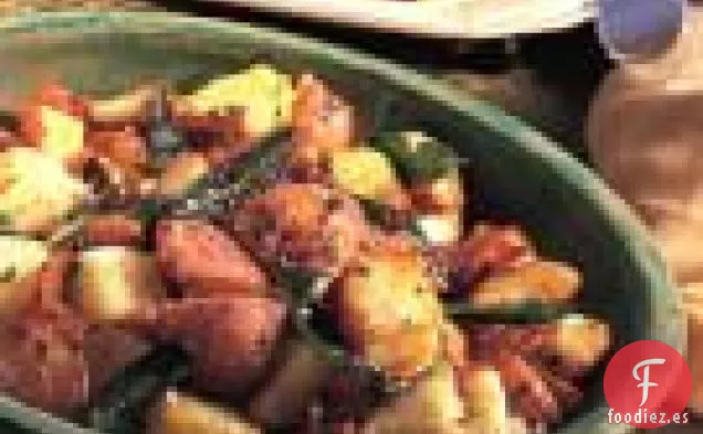 Patatas Fritas Con Ajo Y Salvia