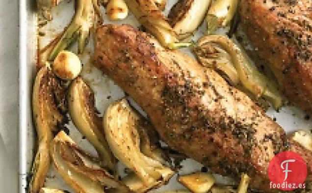 Lomo De Cerdo Asado Con Hinojo Y Ajo