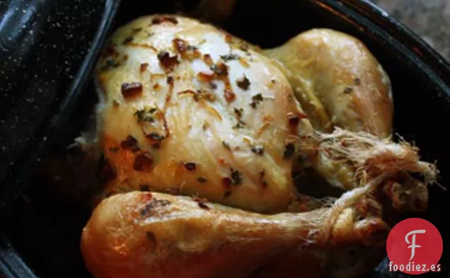 Pollo Asado Fácil Con Limón, Tomillo Y Ajo