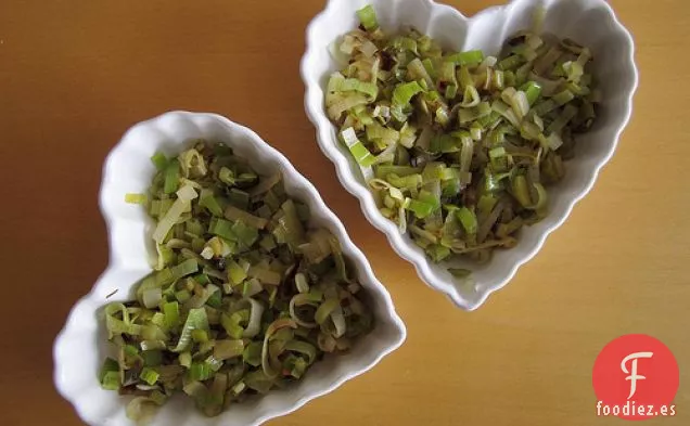 Huevo Al Horno Sobre Puerros