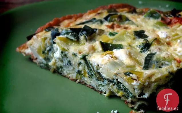 Frittata De Limón Con Puerros Y Queso De Cabra