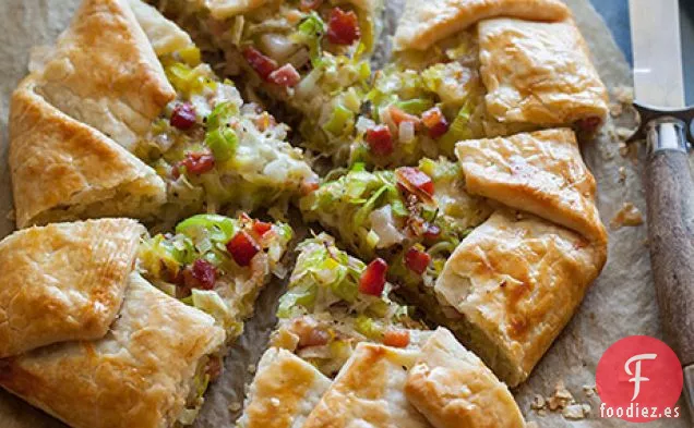 Chalota De Puerro Caramelizada Y Galette De Panceta