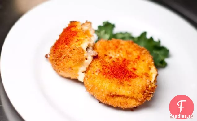 Croqueta De Polenta Rellena De Puerros Y Corvejón De Jamón