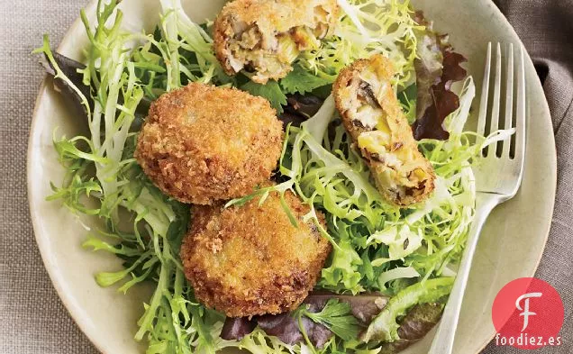 Croquetas de Puerro y Champiñones