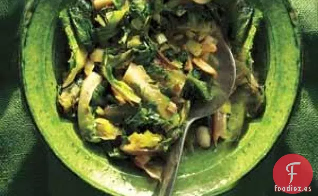 Escarola Salteada Con Puerros