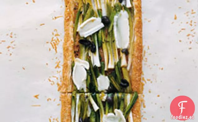 Tarta De Puerro Y Aceitunas Con Dos Quesos