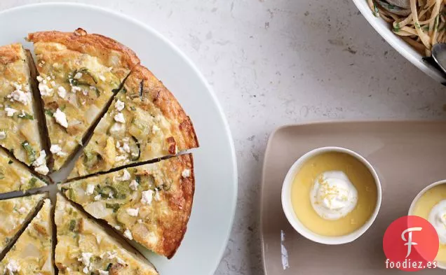Yukon Gold Frittata de Patata, Puerro y Fromage Blanc