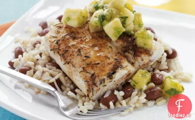 Mahimahi Caribeño con Chutney de Plátano