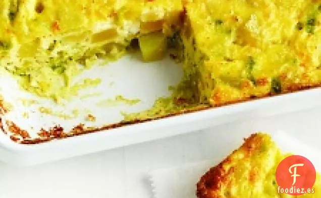 Frittata De Puerro, Patata Y Parmesano Al Horno