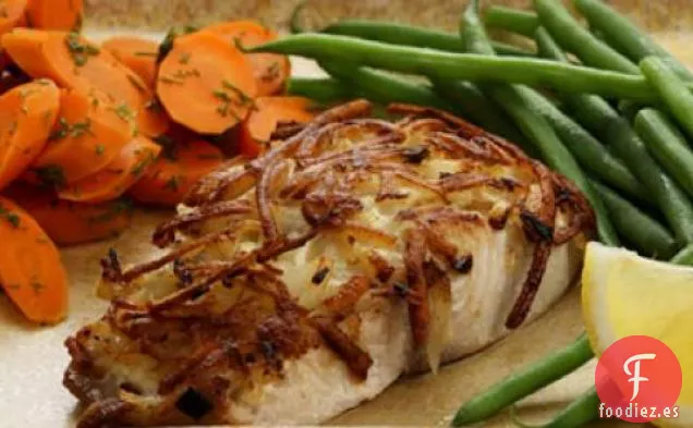 Receta de Mahi Mahi con Costra de Rábano Picante de Patata