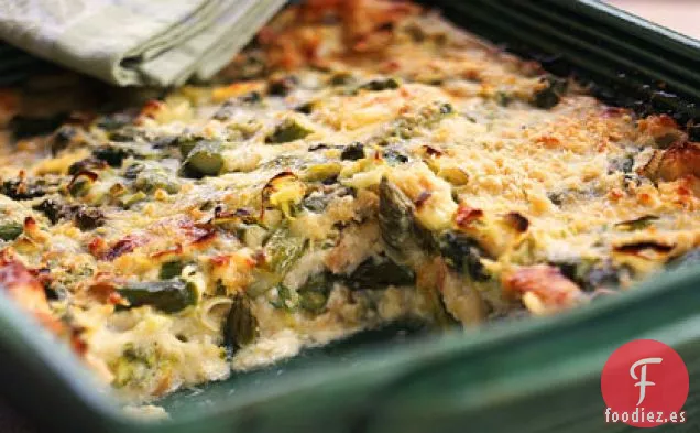 Estratos de Fontina, Espárragos y Puerros