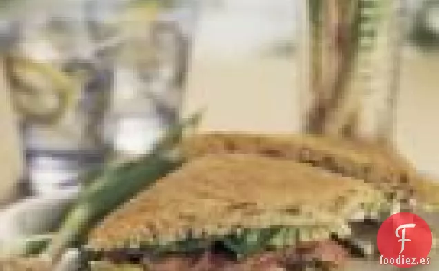 Sándwiches De Puerro, Ajo Verde Y Cordero Asado A La Parrilla