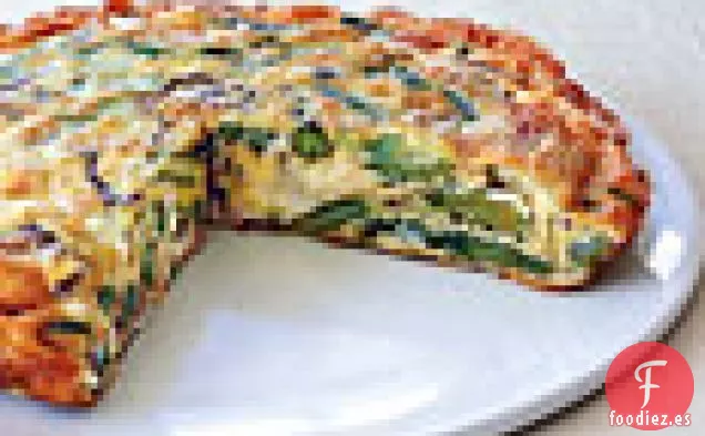 Frittata de Puerros y Espárragos