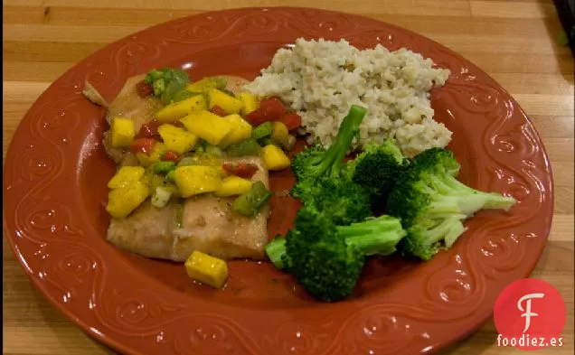 Teriyaki Mahi Mahi Con Salsa Mang-o-so Deliciosa