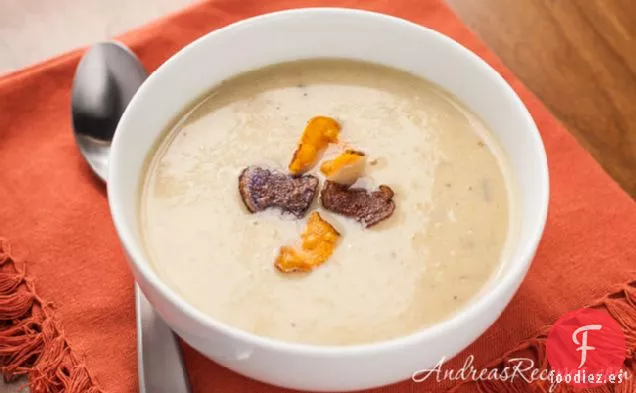 Sopa de Patata y puerro Con Miel De Trufa Blanca