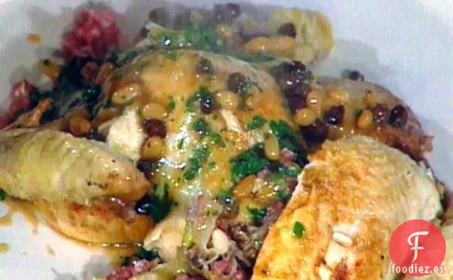 Pollo Relleno con Puerros (Pollo Imbotito Ai Porri)
