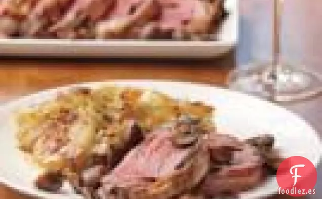 Gratinado de patata y puerro