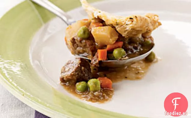 Potpie de Ternera y Puerro con Corteza de Cebollino