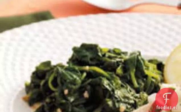 Espinacas con ajo marchito