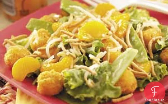 Ensalada De Pollo Con Palomitas De Maíz