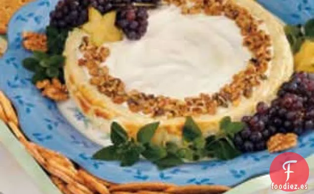 Cheesecake de queso azul y nueces