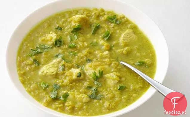 Sopa De Pollo Y Lentejas Al Curry