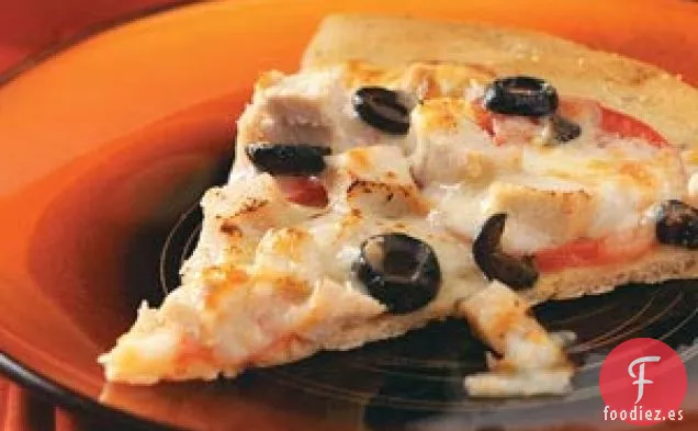 Pizzas de focaccia con pollo