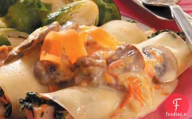 Crepes De Pollo Con Espinacas