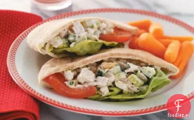 Bolsillos de pollo con maní