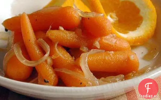 Zanahorias y Cebollas Glaseadas de Naranja
