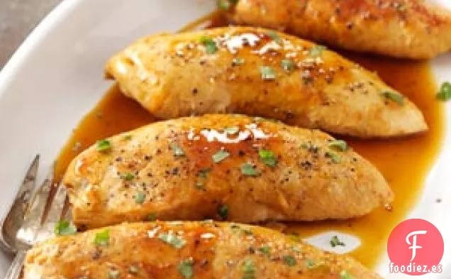 Solomillos de pavo glaseados con chipotle y cítricos