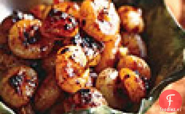 Cebollas Cocidas al Vapor con Jugo de Naranja y Vinagre Balsámico