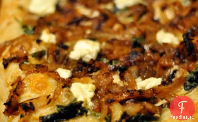 Pizza De Cebolla Caramelizada Y Queso De Cabra