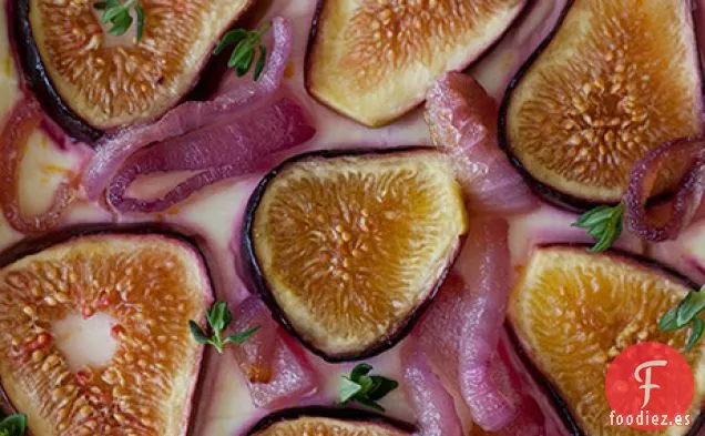 Tarta De Higos Con Cebollas Rojas Caramelizadas